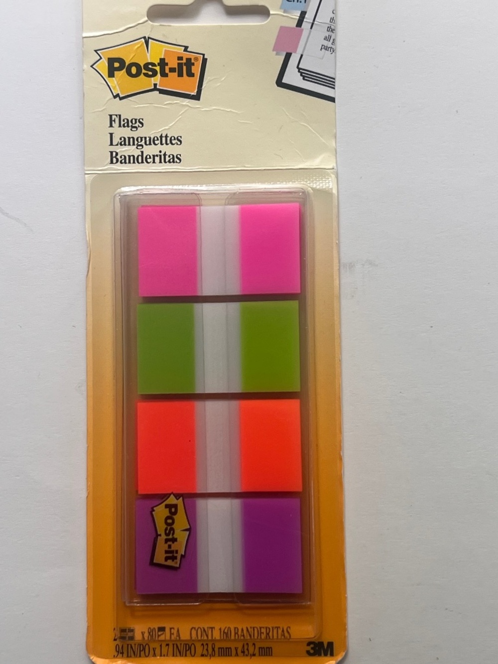 3M Posi-it Flags Color Coded Writable Tabs 160 count (0.94in x 1.7in)